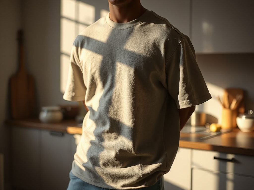 100 merino wool t shirt - detailed view