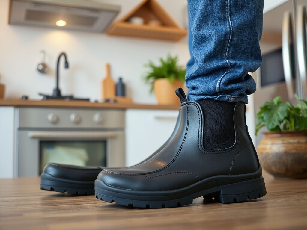black waterproof shoes - step by step