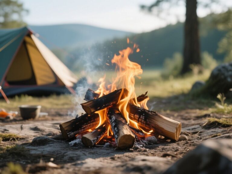 camping fire, camping