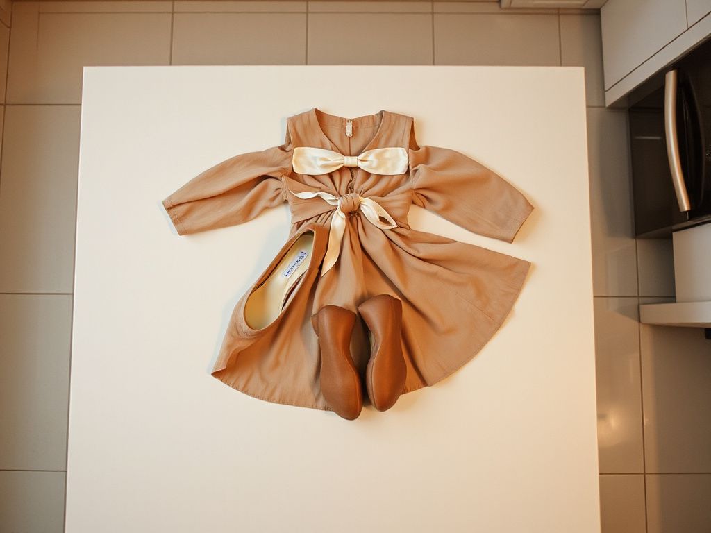 dress on shoes - detailed view