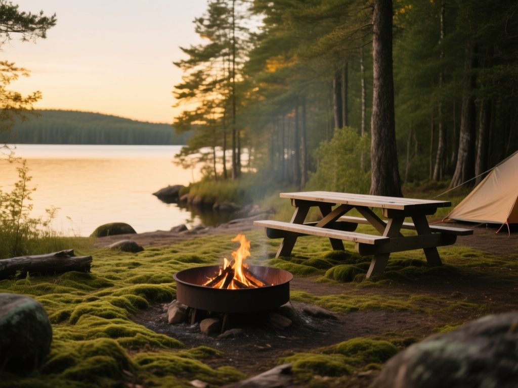 free camping in maine, camping