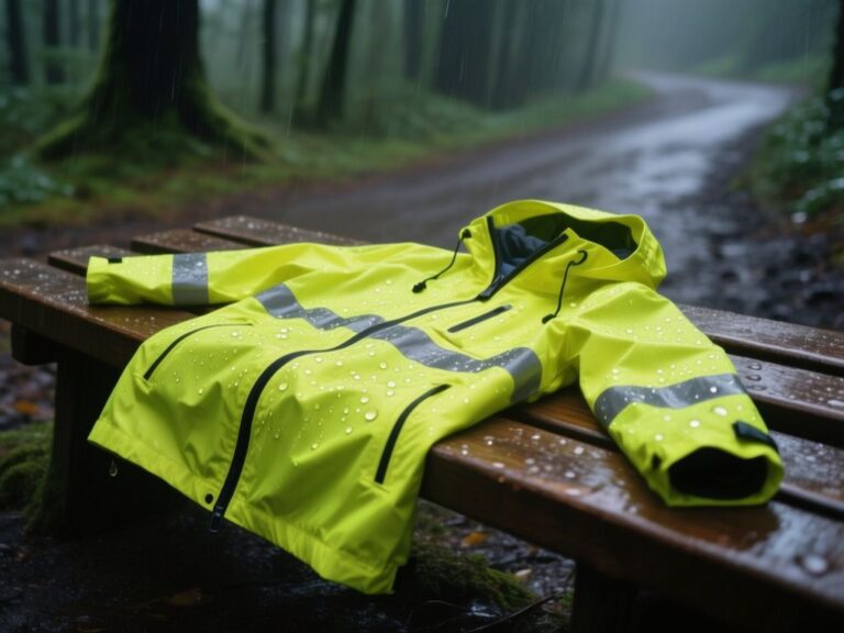 high vis rain jacket, clothing
