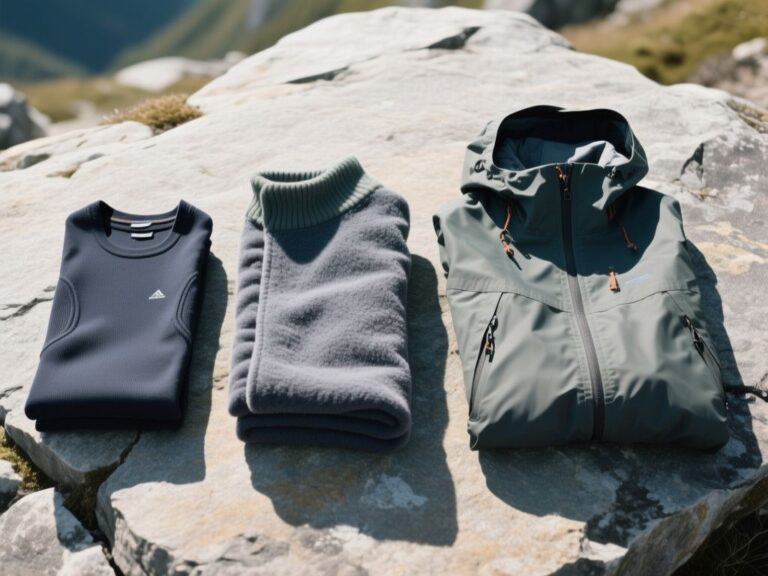 hiking layers, clothing
