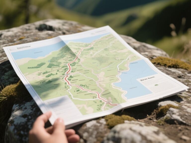 hiking trail map, cycling