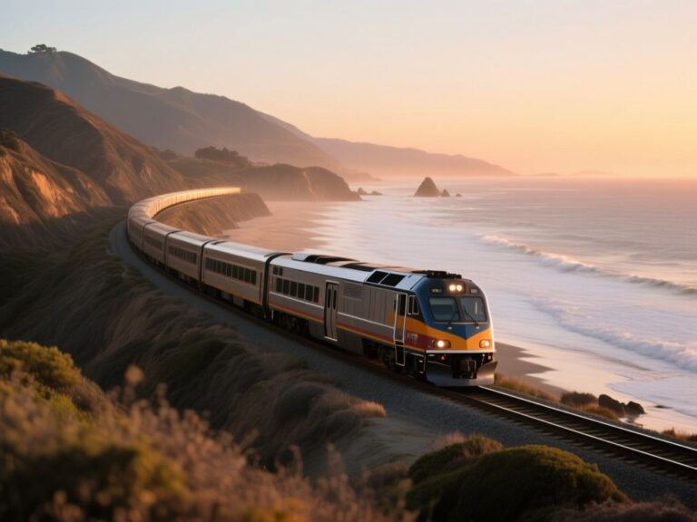 how to get from los angeles to san francisco, rail travel