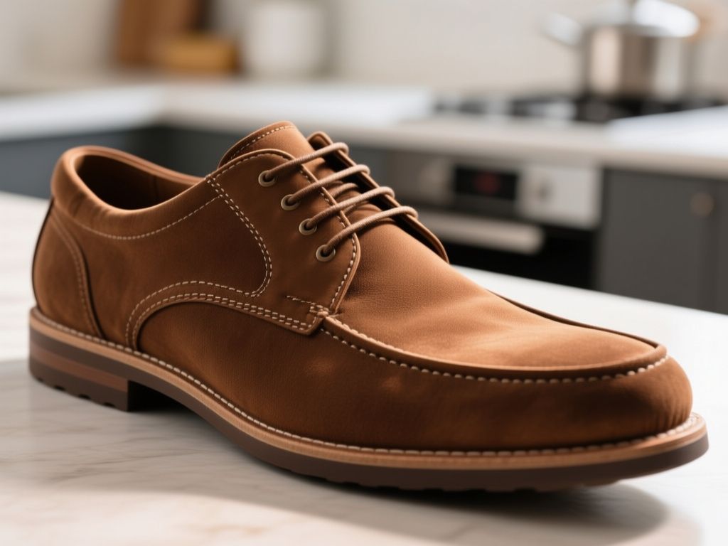 mens brown casual shoes - detailed view