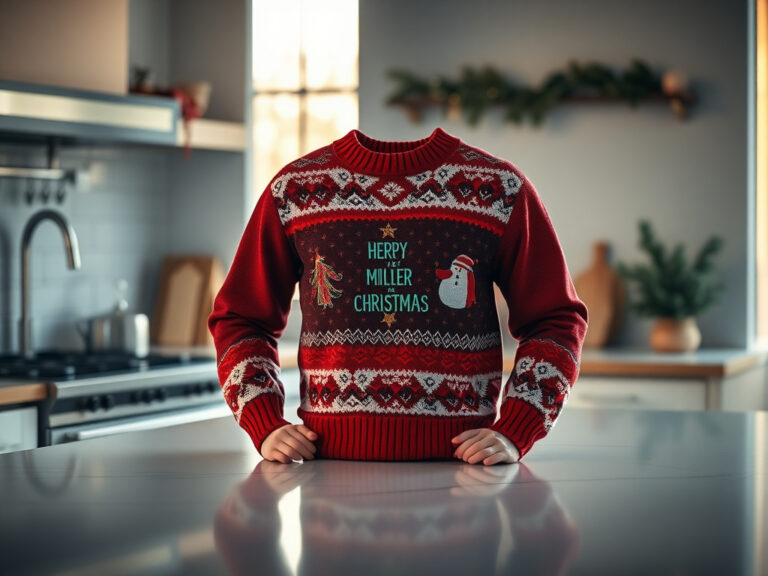 men's holiday sweater durability test after 500 motorcycle miles