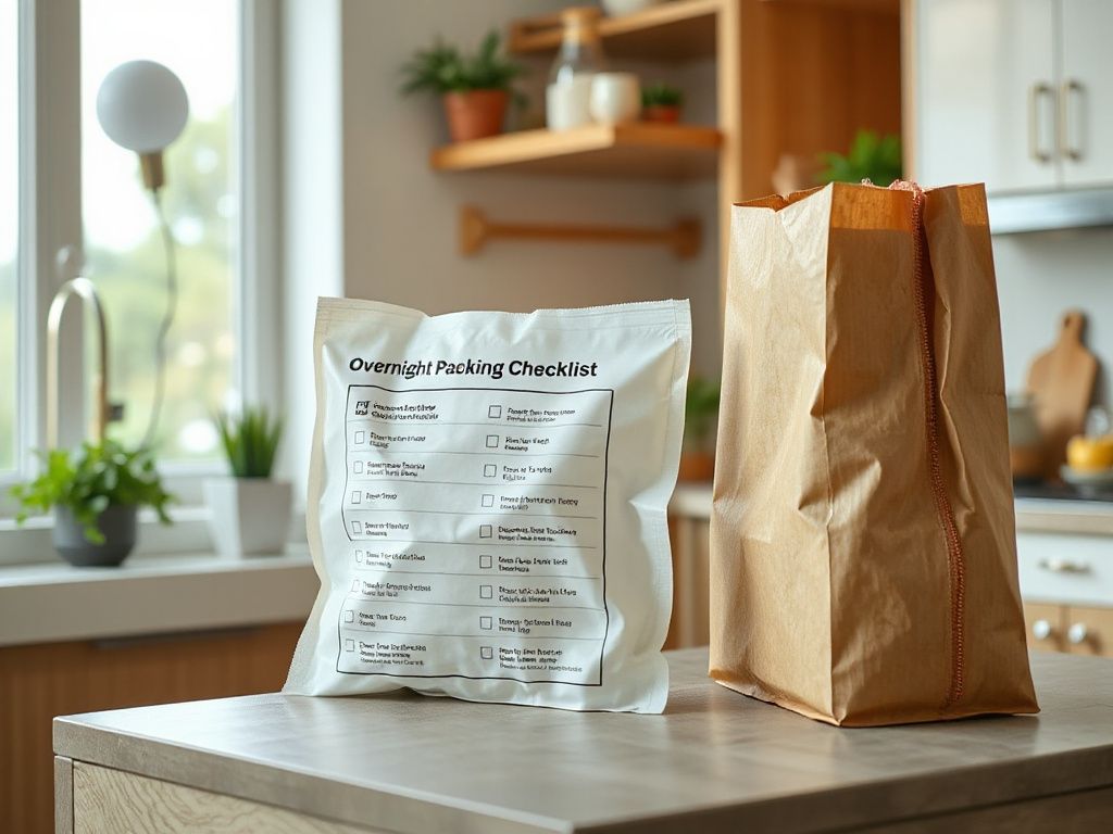overnight packing checklist - detailed view