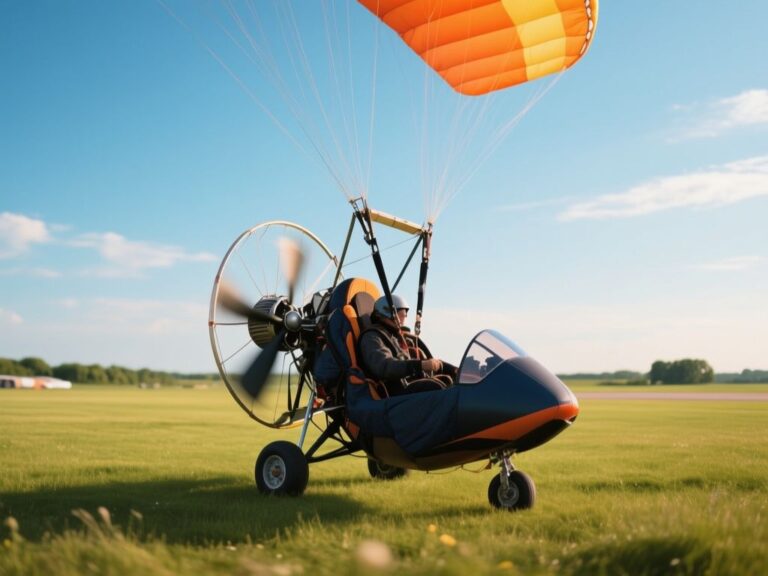 parachute with fan, extreme sports