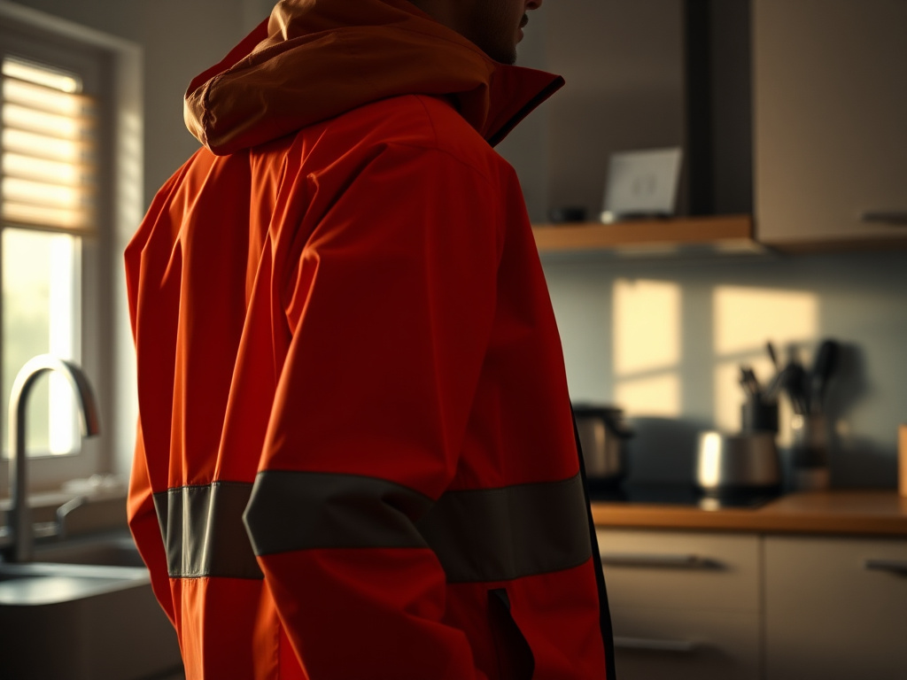 high vis rain jacket - step by step