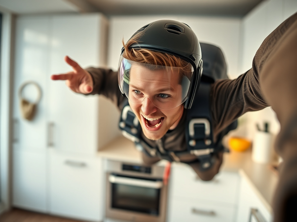 jumping out of  plane experience - detailed view