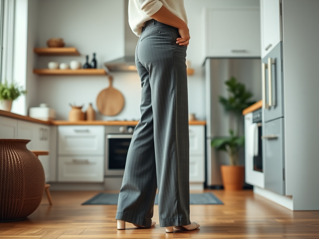petite wide leg pants - detailed view