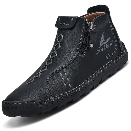 side zip walking boots