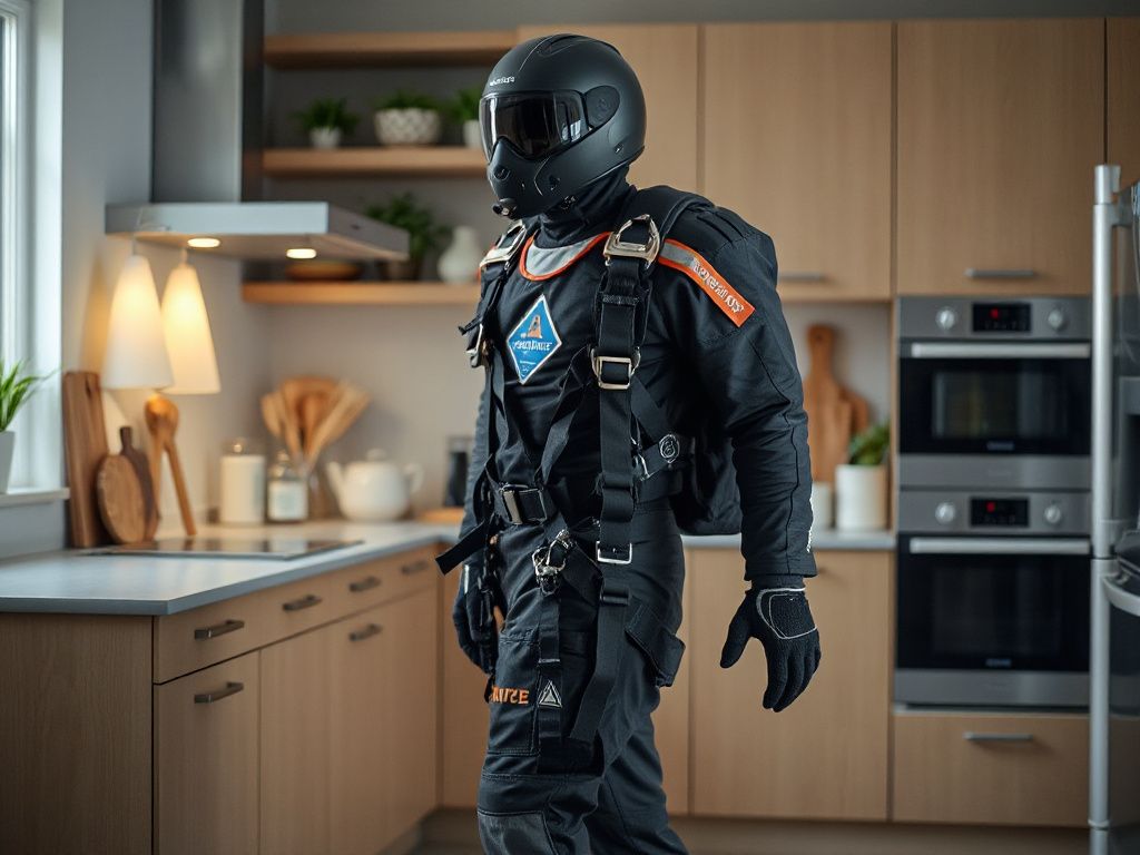 skydiving suit - detailed view