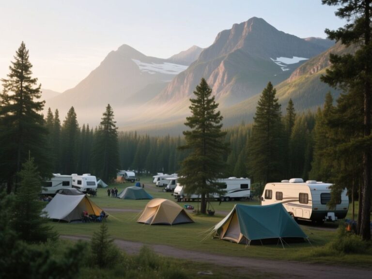 st mary campground glacier, camping