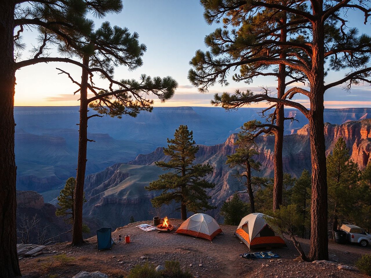 best places to camp in grand canyon, camping