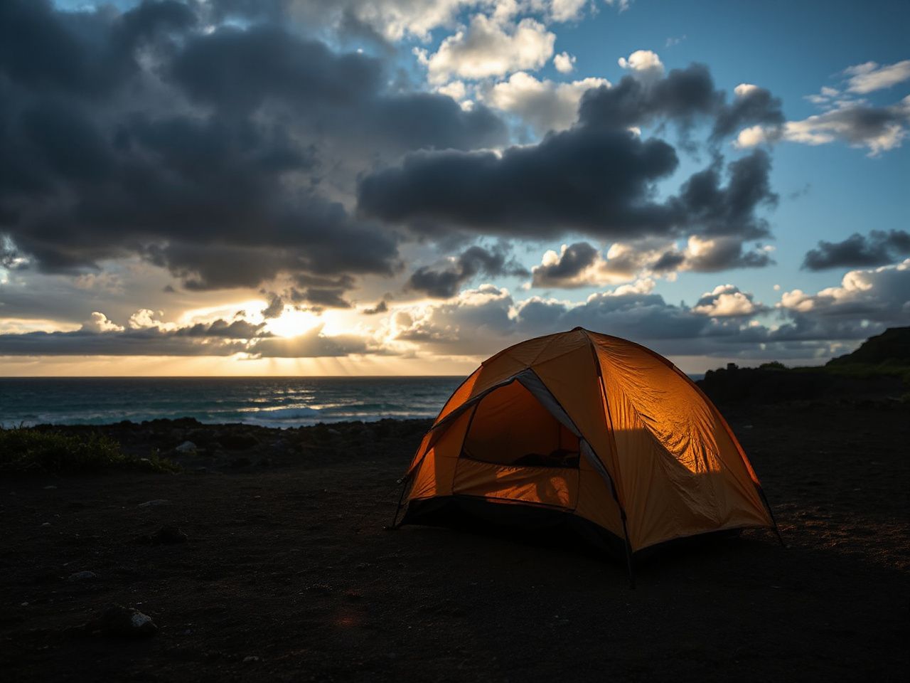 camping in hawaii - step by step