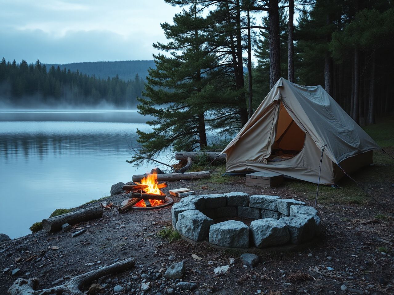 free camping in maine, camping