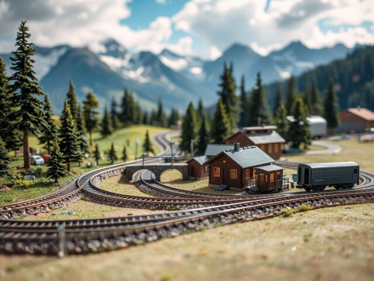 model train scenery, rail travel