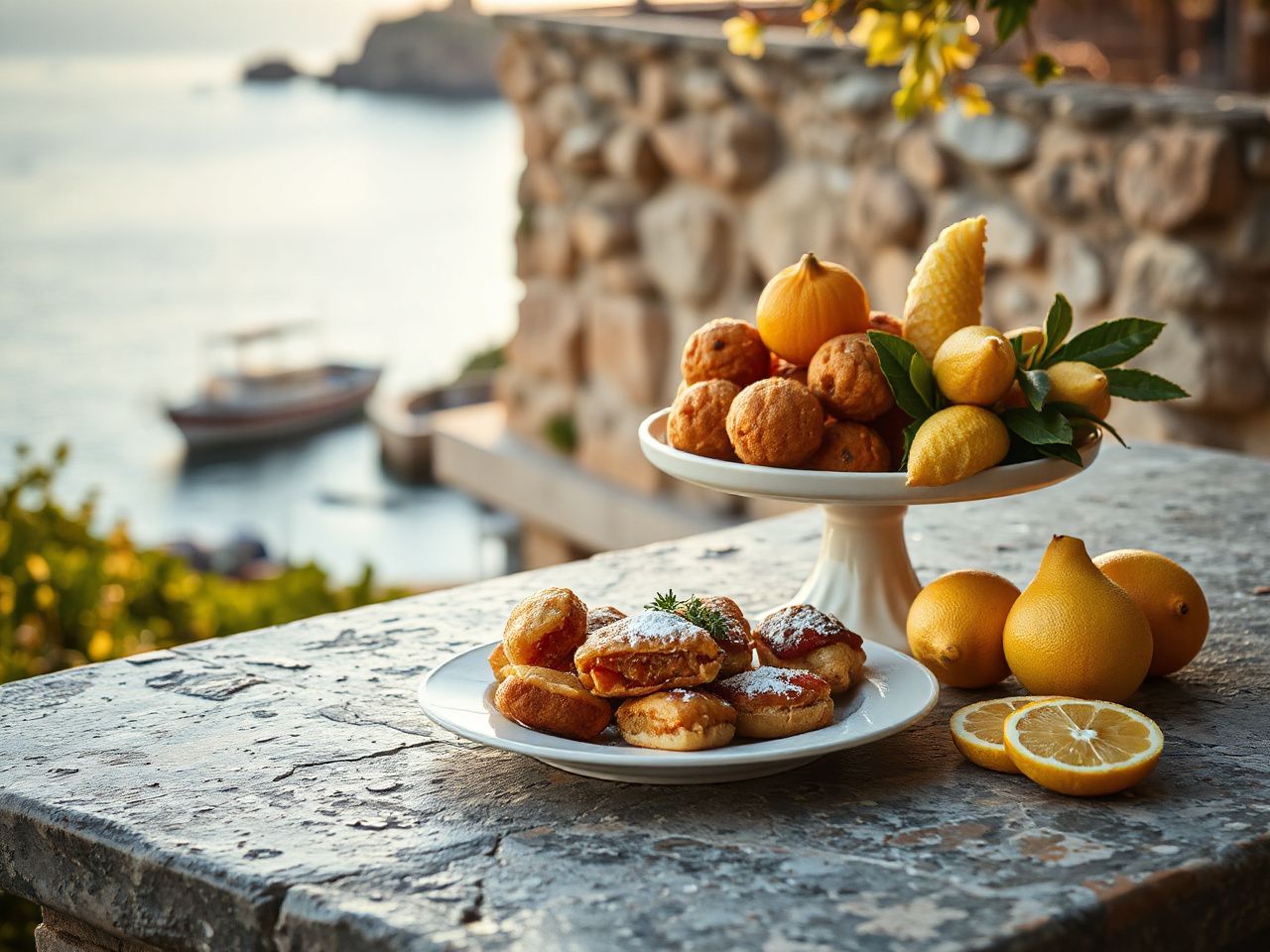 Sicilian food in Italy at a traditional market