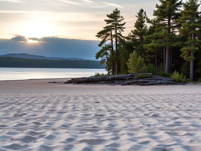 Wilderness State Park in Michigan shoreline campsite
